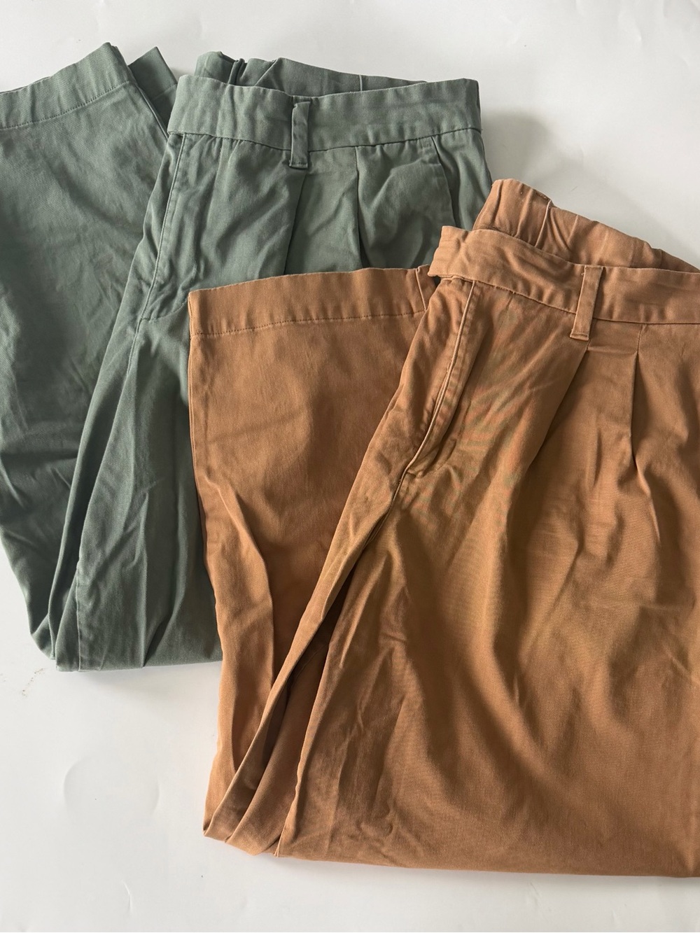 Lot of 2 a new day Green/Brown Trousers Size 17 EUC